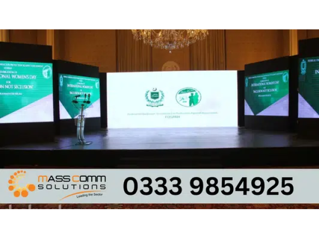 SMD screens on rent on rent in islamabad Pakistan.